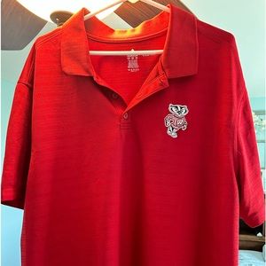 Adidas clam light University of Wisconsin polo